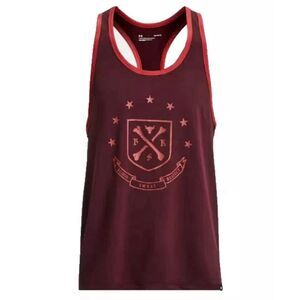 Under Armour Project Rock Tank Top Mens Large Blood Sweat Respect BSR Maroon Red